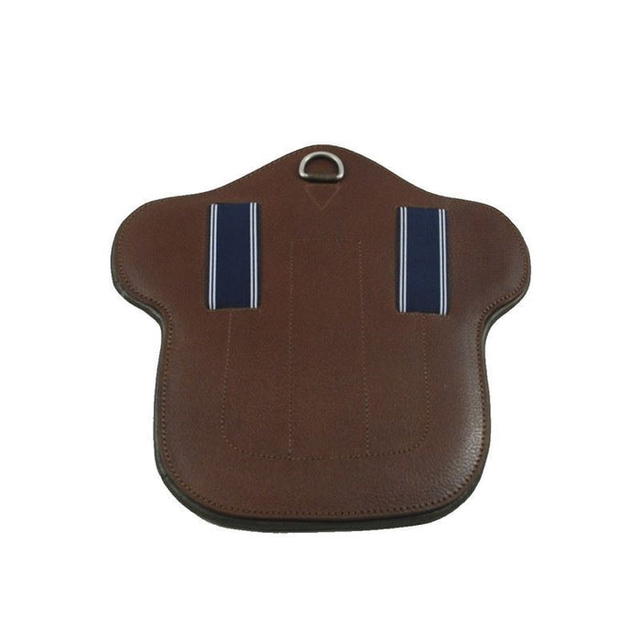 Leather Short Stud Girth Padded Equine Buvet Jumping Elasticated Brown 3 Sizes - Tack24