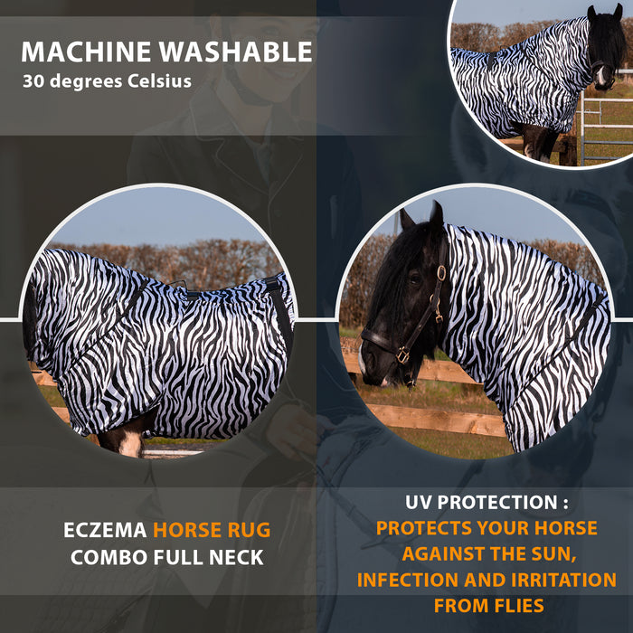 Sweet Itch Rug Eczema Security Protection Fly Midge Insect Zebra5'6-6'9 - Tack24