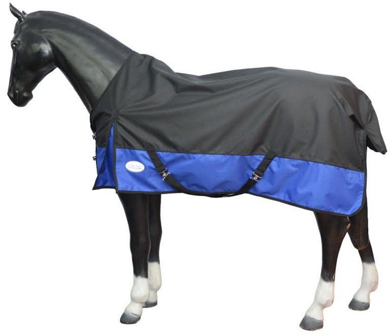 1200D Rain Sheet Horse Turnout Rugs Waterproof Teflon Coated Black/Blue All Sizes - Tack24