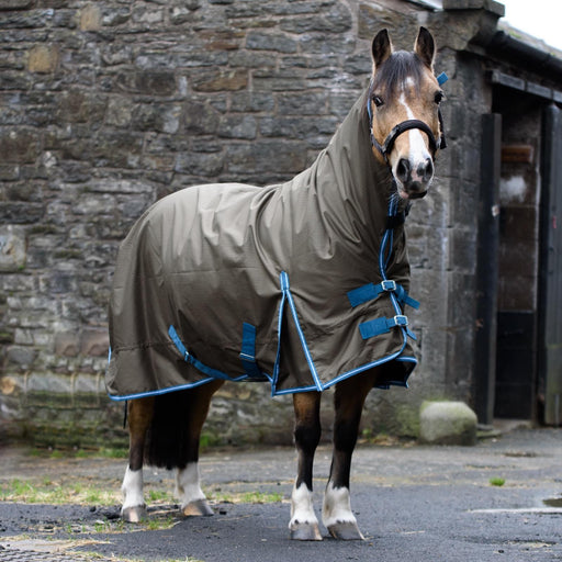 1200D Outdoor Winter Turnout Horse Rugs 50G Fill Combo Neck Teflon Brown 5'3-6'9 - Tack24