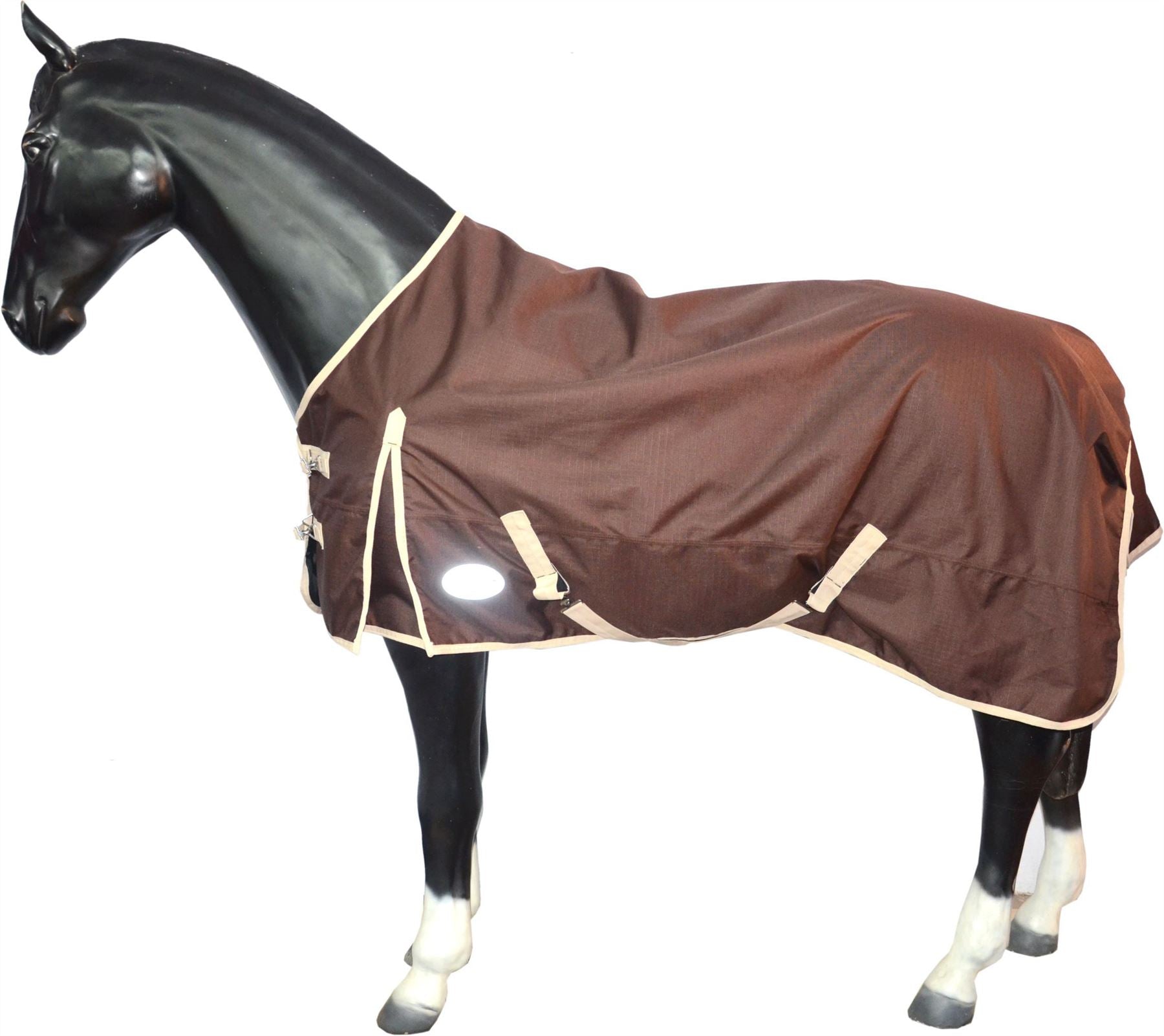 1200D Rain Sheet Horse Turnout Rugs Waterproof Teflon Coated Brown All Sizes - Tack24