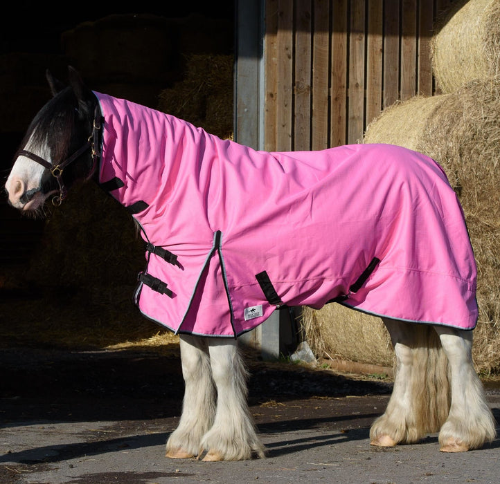 1200D Outdoor Winter Turnout Horse Rugs 50G Fill Combo Neck Teflon Pink 5'3-6'9 - Tack24
