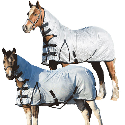 All in 1 Neck Horse Fly Sheet Rugs Lite Combo Fly Rug with Belly Strap Anti- UV - Tack24