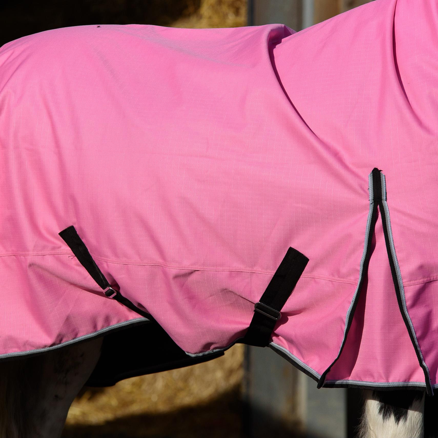 1200D Outdoor Winter Turnout Horse Rugs 100G Fill Combo Neck Teflon Pink 5'3-6'9 - Tack24