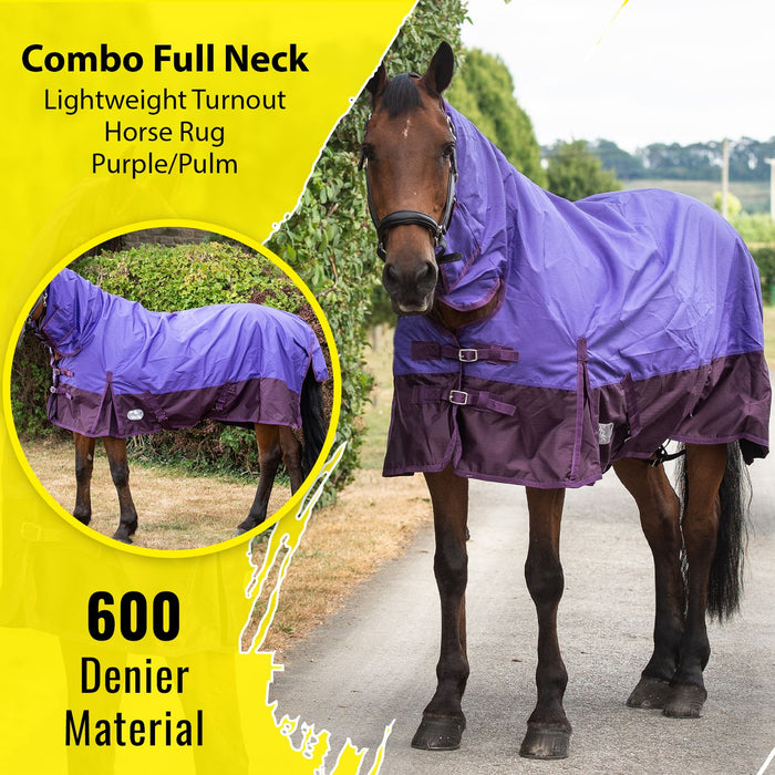 Outdoor Winter Turnout Horse Rugs 600 Denier 100g Combo Full Neck Medium 3 Color