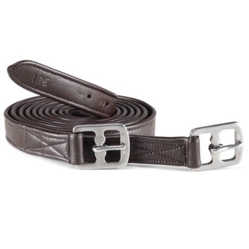Leather Stirrup Non Stretch Double Bonded Silver Fittings Brown 58'' 60'' 62'' 64'' - Tack24